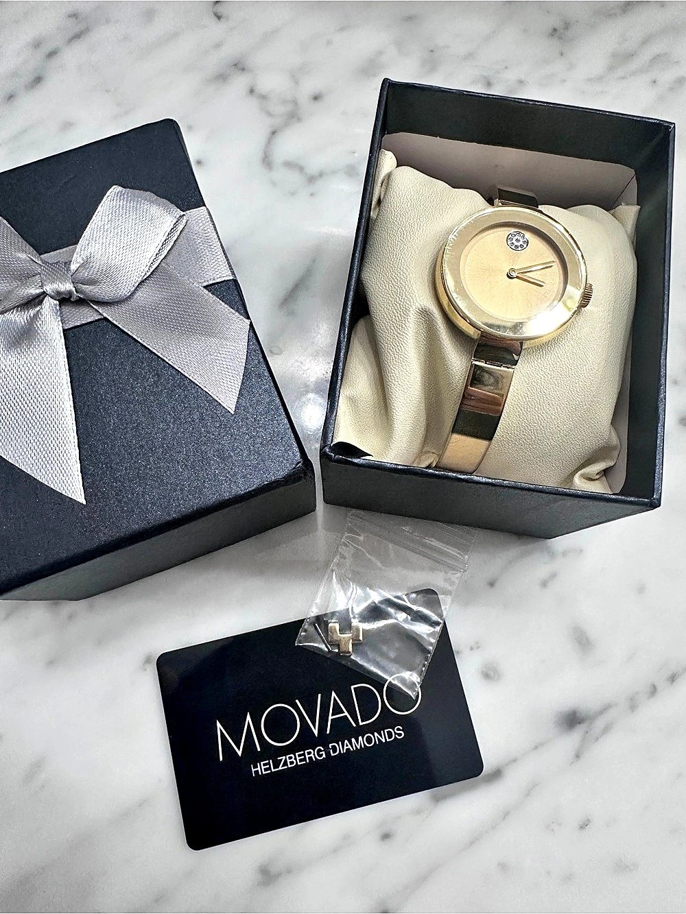 Movado Bold Bangle Crystal Gold-Tone Women's Watch